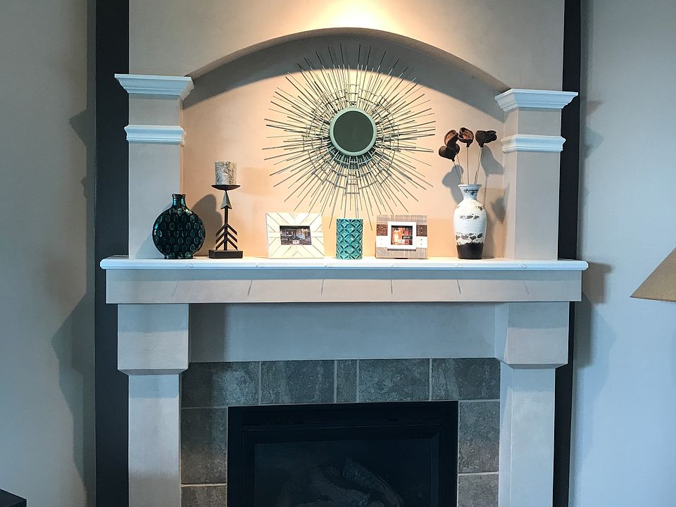 Gas fireplace custom mantel