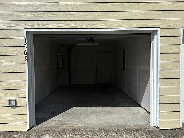 Once car Garage with ample room for storage