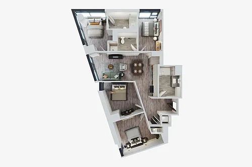 Floor plan D5 | leasing per bedroom