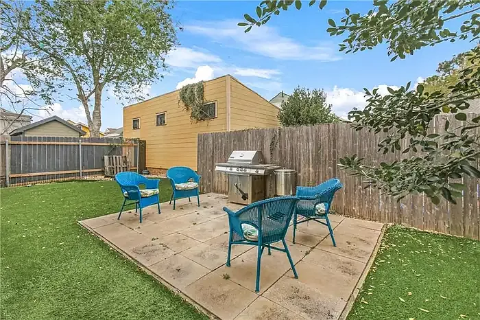 Backyard. Astroturf.