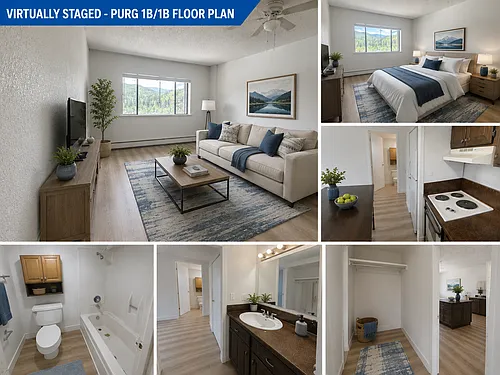Floor plan One Bedroom 1 Bath