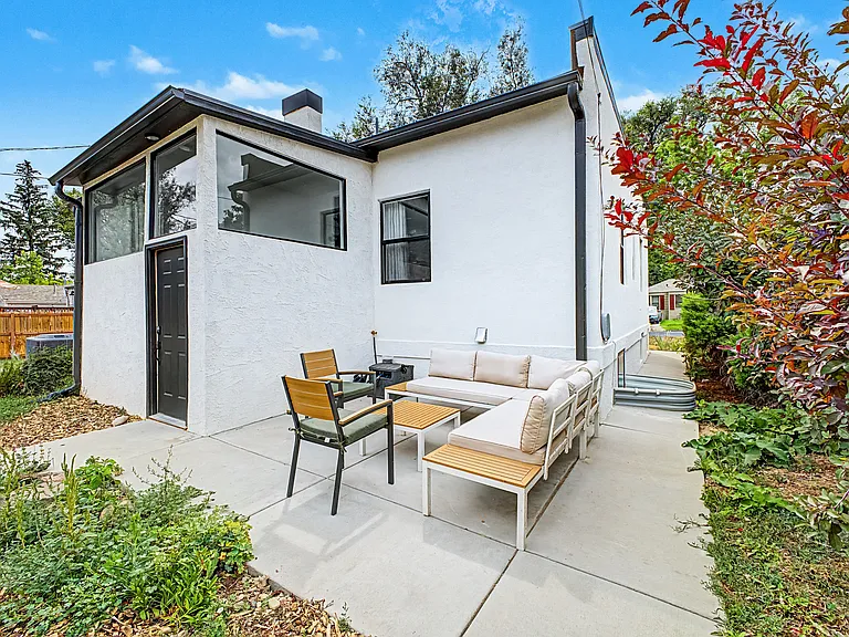 Shared back patio seating
