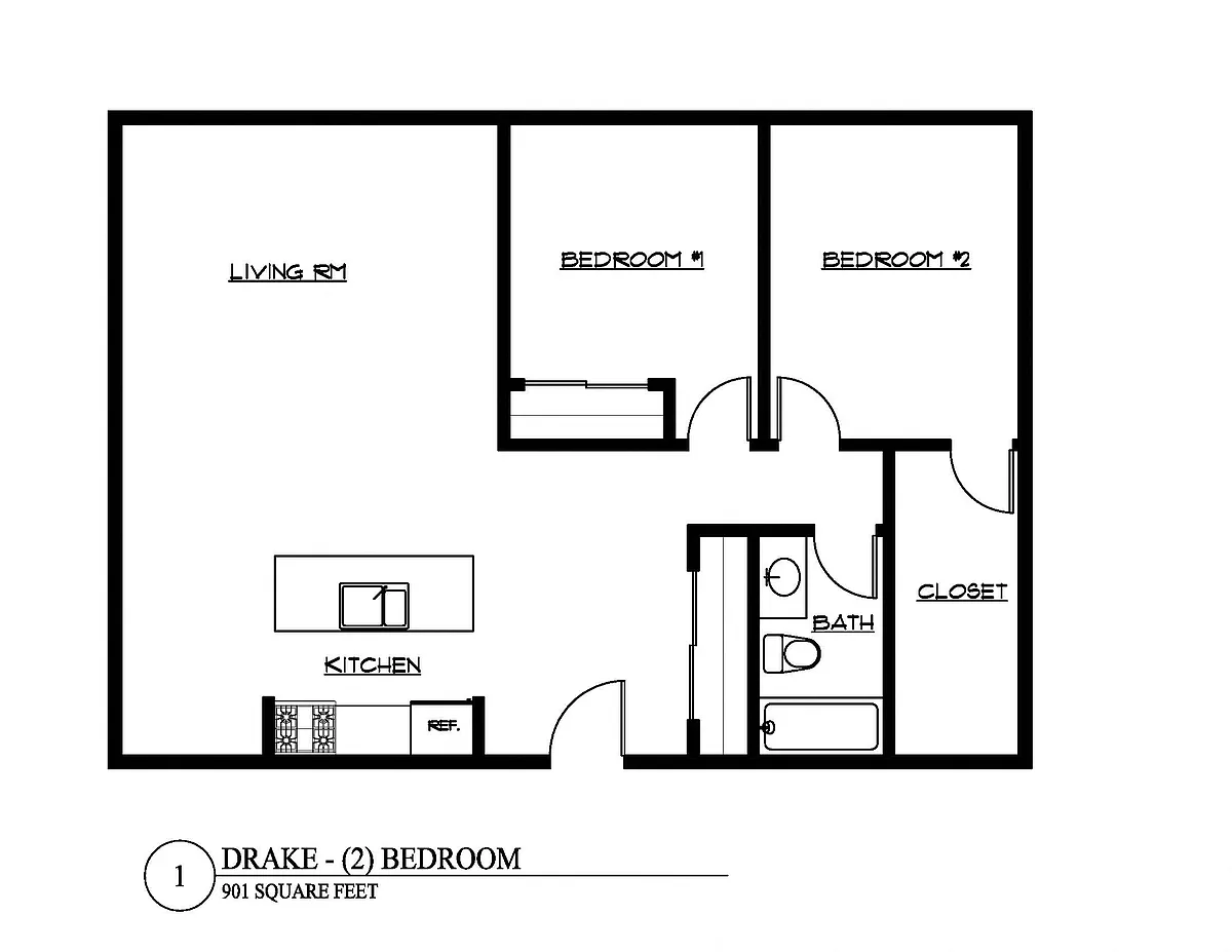 Floor plan Two Bedroom