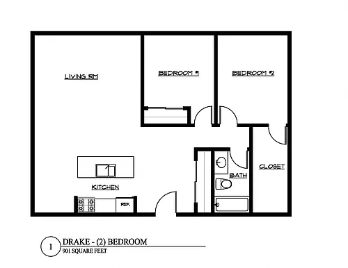 Floor plan Two Bedroom