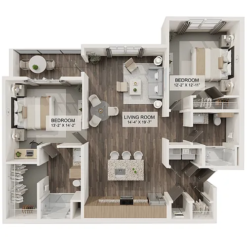 Floor plan The Mission (B2)