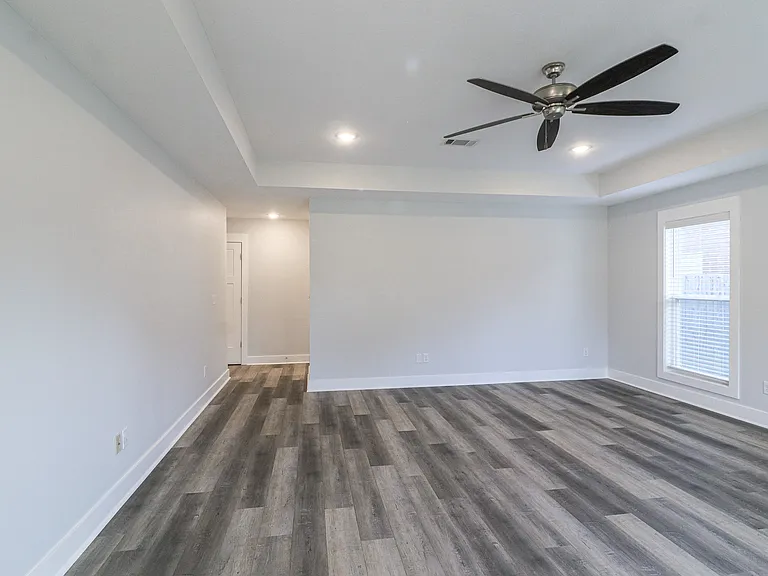 Spacious living room with lots of natural light