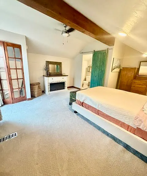Third Floor Suite with Full Bed, Fireplace, Bathroom and views of Park City Resort.