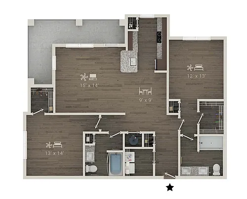 Floor plan B2