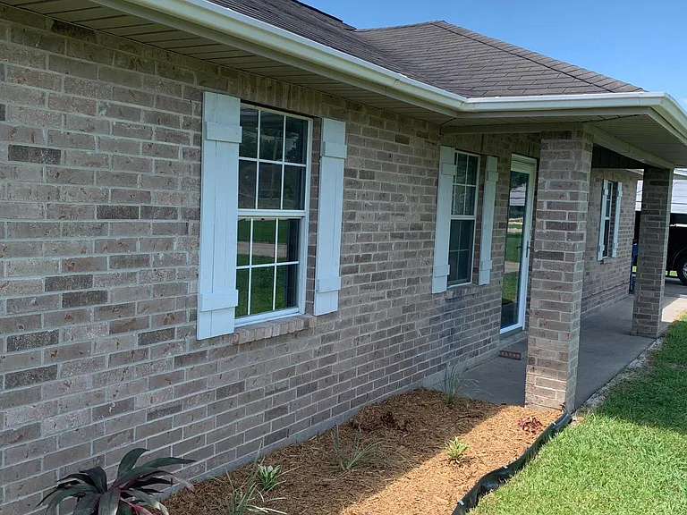 New landscaping front view of home