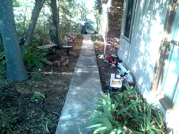 Left side of house