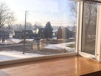 View of lake from kitchen