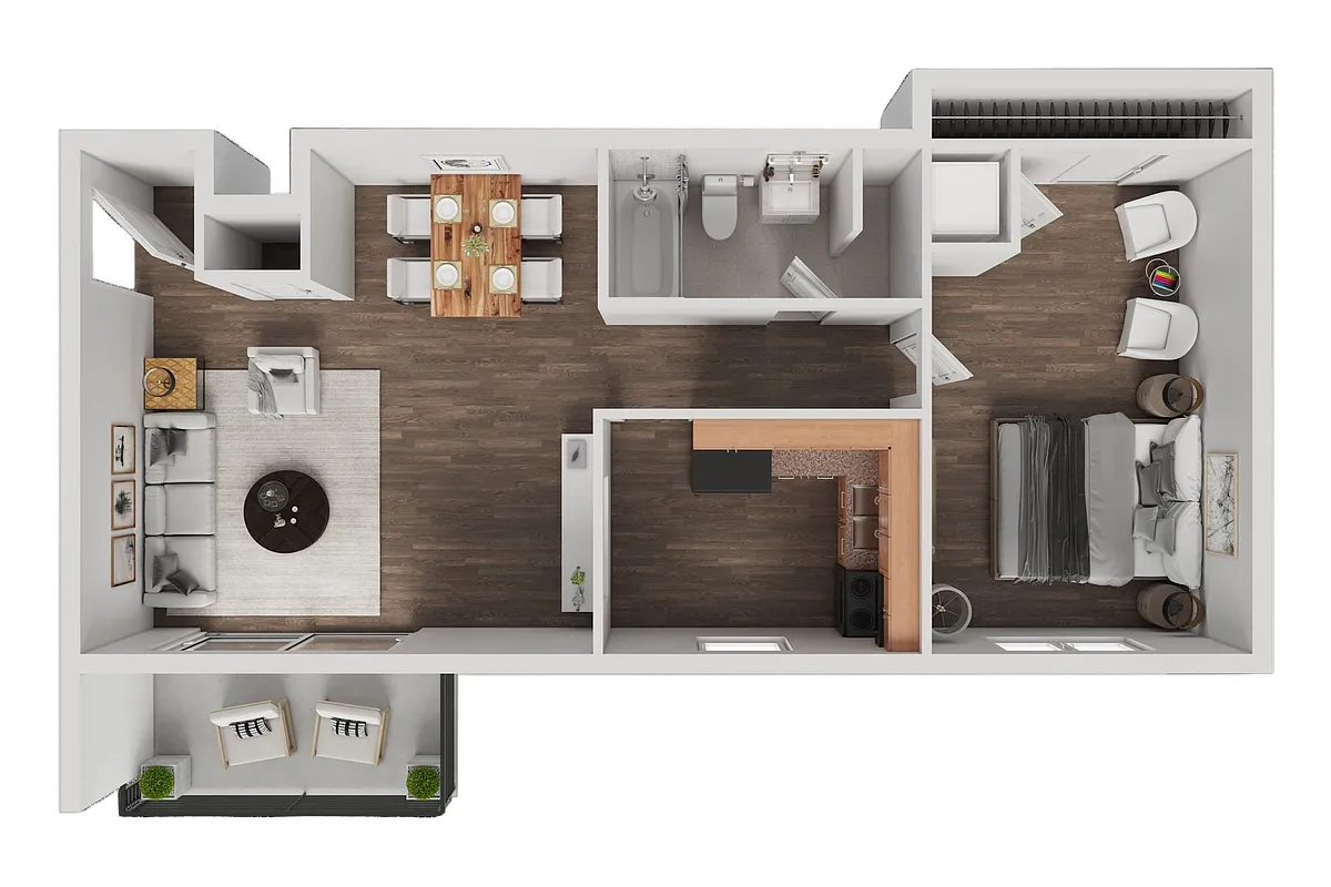 Floor plan 1 Bedroom Executive