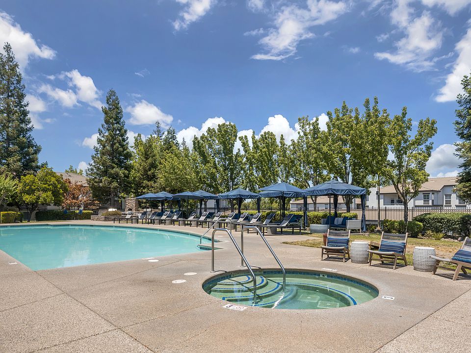 Unwind on our tree-lined pool deck with lounge chairs, a large sparkling pool, and a relaxing jacuzzijust steps from the clubhouse and leasing office at Ascent at the Galleria.