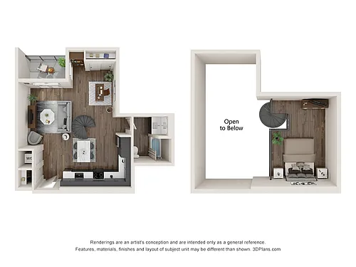 Floor plan PH-A4-1 - Studio with Loft