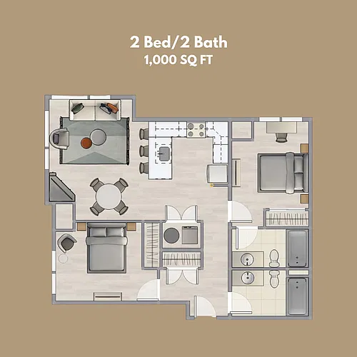 Floor plan 2-Bedroom