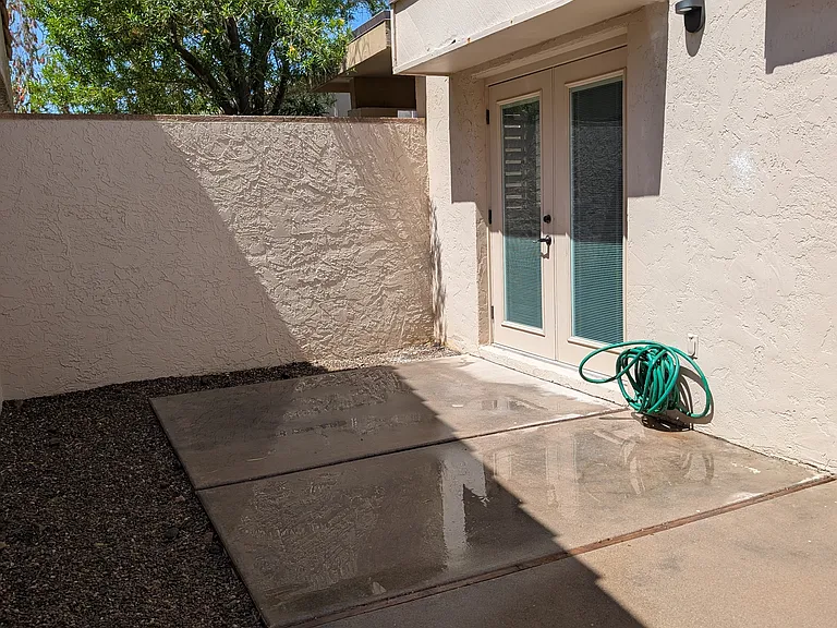 Nice large patio off the kitchen.