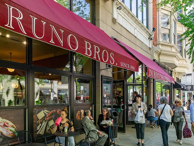 Enjoy a nice meal at the nearby Di Bruno Brothers restaurant