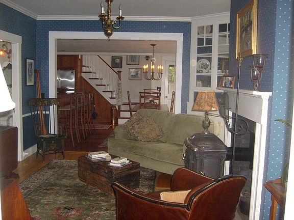 Den with Wood Stove (Old Photo)