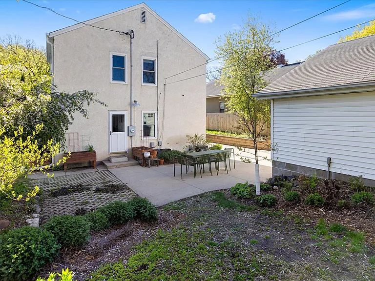 Rear view and patio