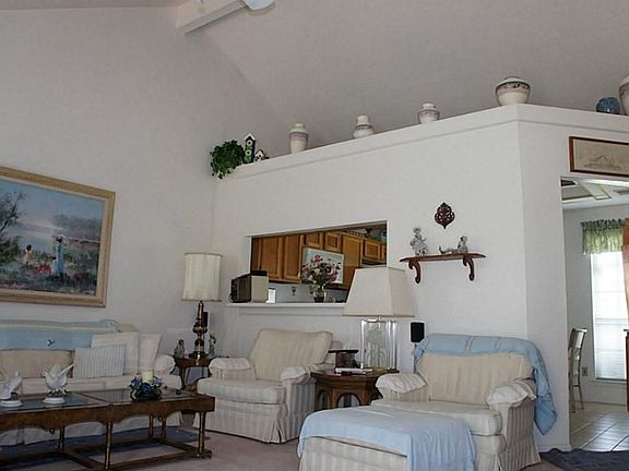 View to kitchen from living area.