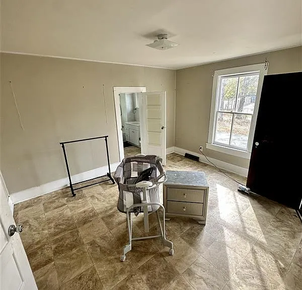 Bedroom with connected bathroom