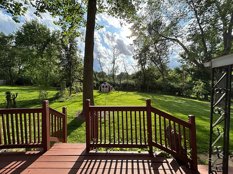 Here is a view of the backyard from the deck.