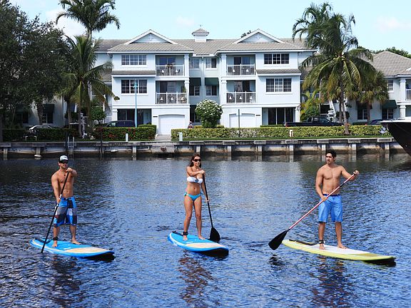 Paddle Boarders in the Marina
