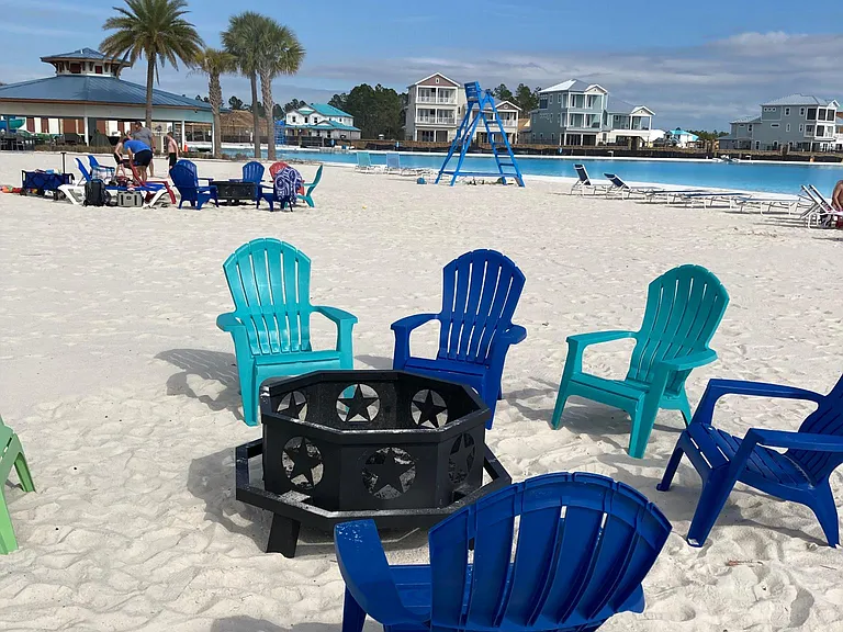 On Sundays in the summer fire pits are set up
