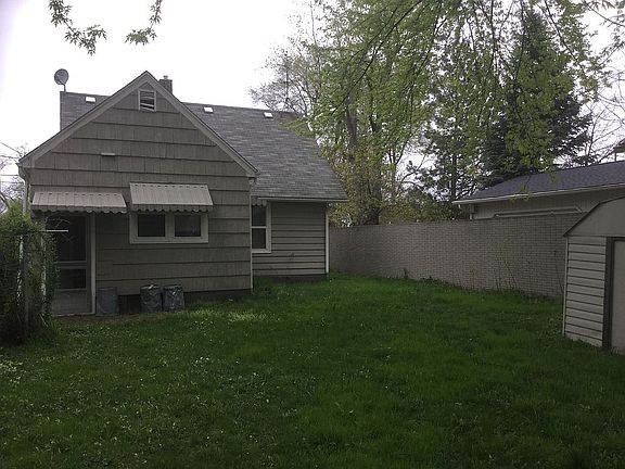 Rear yard view from rear st