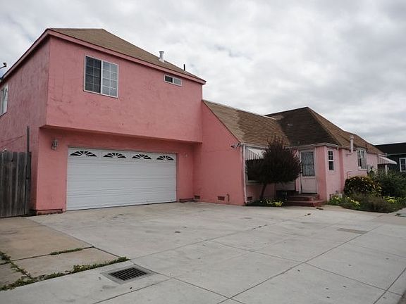 Side view & 2 car garage