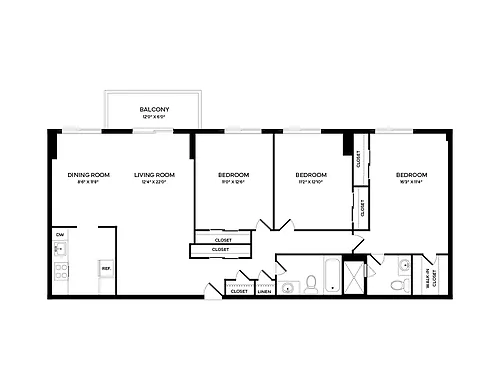 Floor plan 3 Bedroom