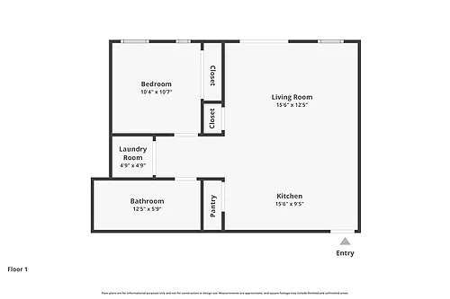 Floor plan One Bedroom