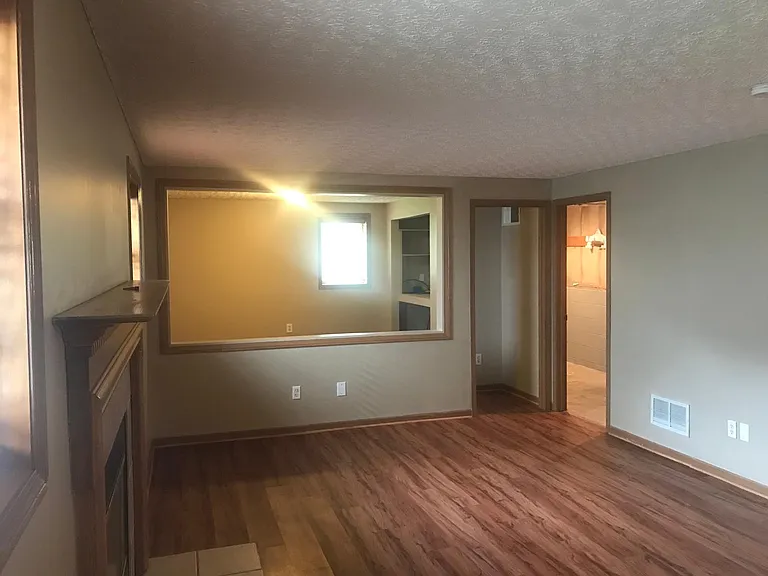 Another view of the family room and attached bonus/office space