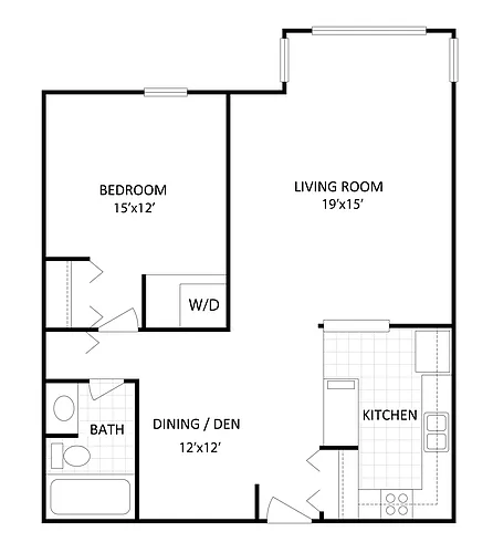 Floor plan Lutsen - In-Home Washer/Dryer