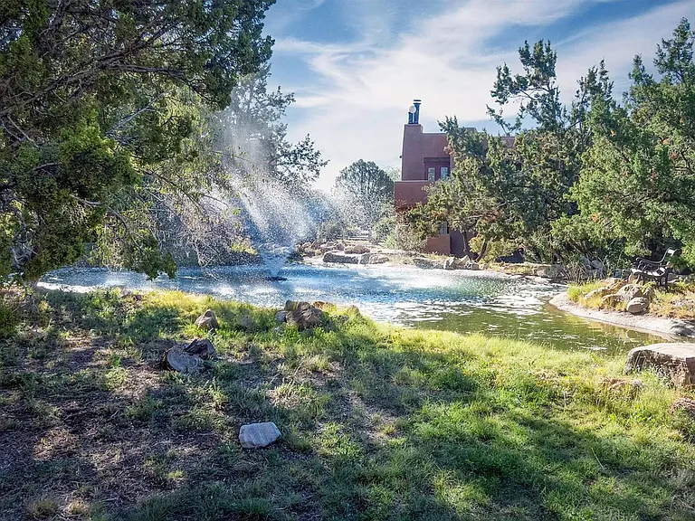 Lots of trees, vegetation, and two ponds create a tranquil oasis in the middle of town