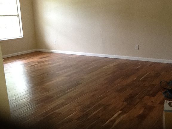 Hardwood floors in living room