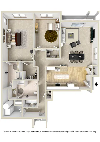 Floor plan Two Bedroom Small