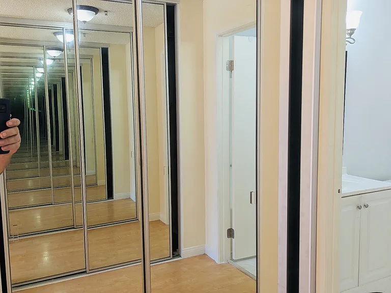 Mirrored Closets in Master Bedroom