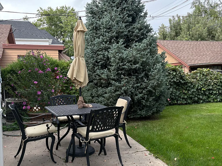 Another view of Fenced Backyard and private patio