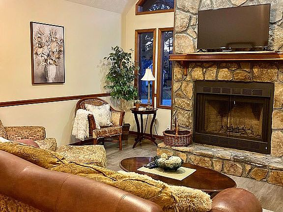 Vaulted Stone Fireplace