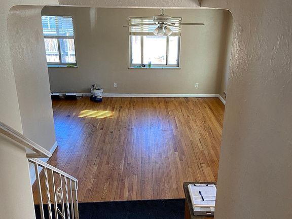 Main living area from stairs.