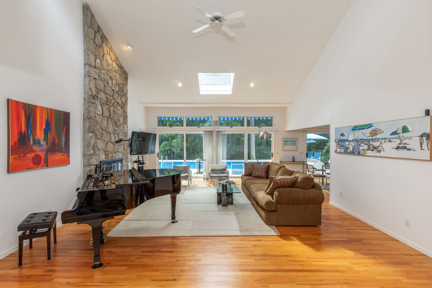 Living Room with skylights