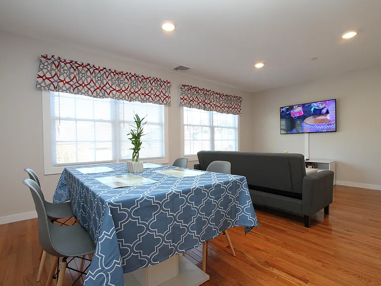 Spacious dining area with an easy flow into the living room
