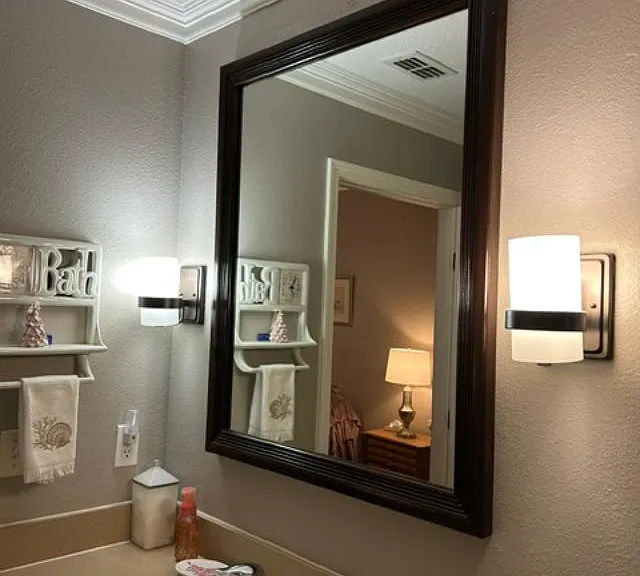 PRIMARY BATHROOM MIRROR & CEILING MOLDINGS
