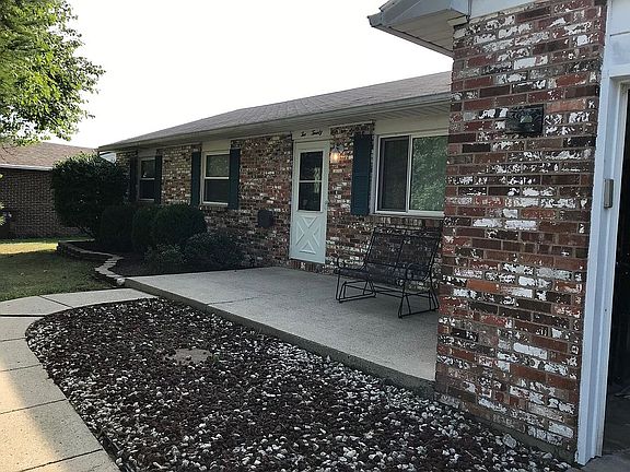 Front porch with rock garden