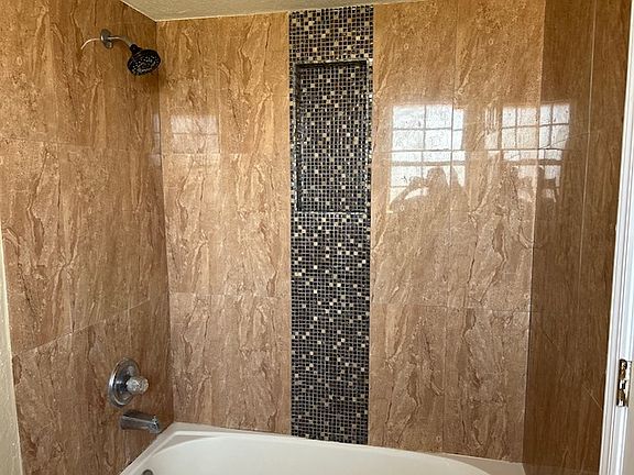 Master bathroom shower and tub