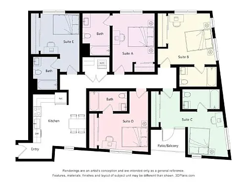 Floor plan 5D1 Co-Living