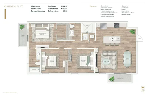 Floor plan Garden Flat I