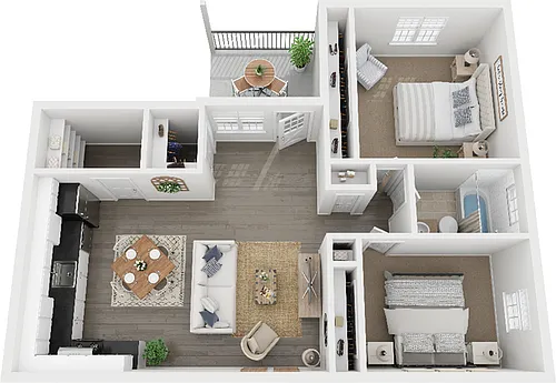 Floor plan Two Bedrooms