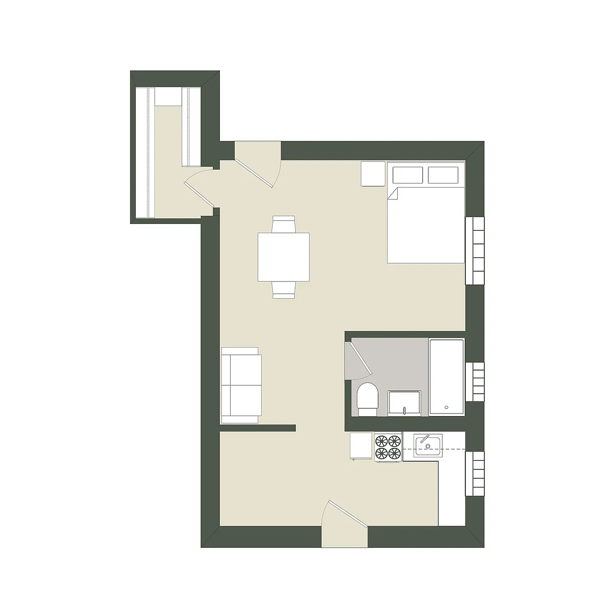 Floor plan Studio